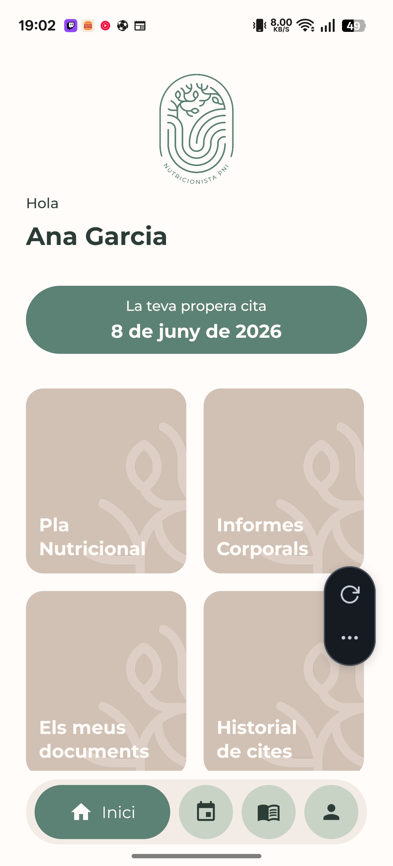 Inicio paciente